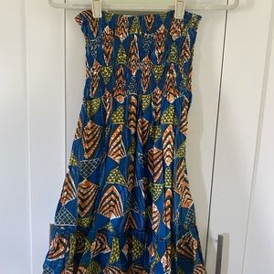 Sleeveless/tube top midi dress